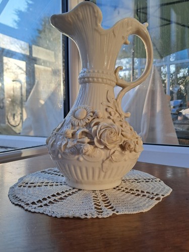Belleek ewer inch - belleek, black