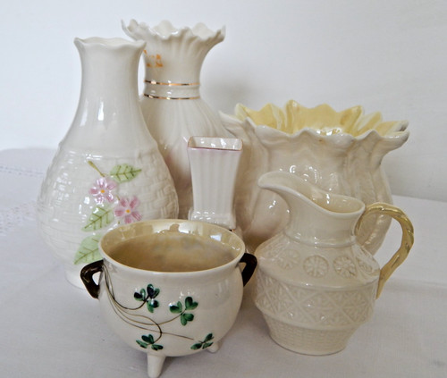 Vintage belleek pottery bundle - pottery,