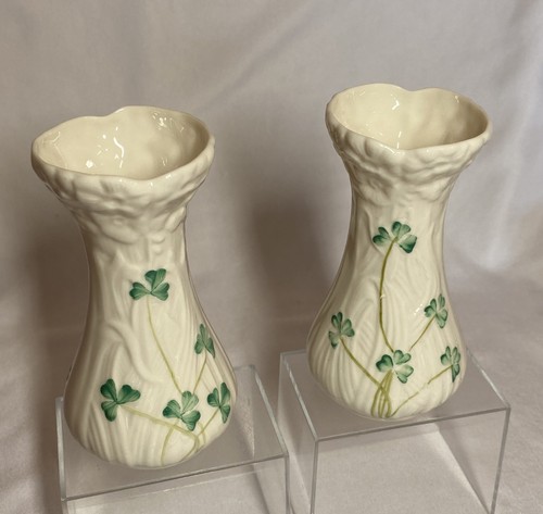 Belleek pottery pair - pottery, of