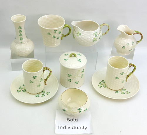 Belleek shamrock basketweave - shamrock,
