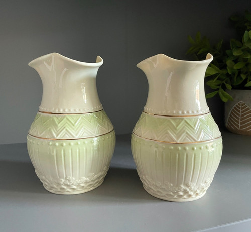 Belleek colonial vases set - belleek,