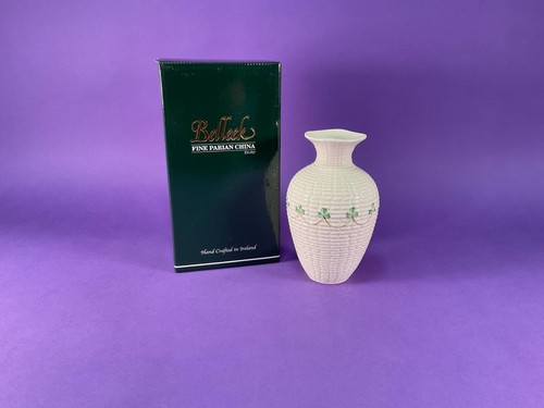 Belleek shamrock braid vase - shamrock,