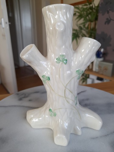 Belleek porcelain tree trunk - tree,