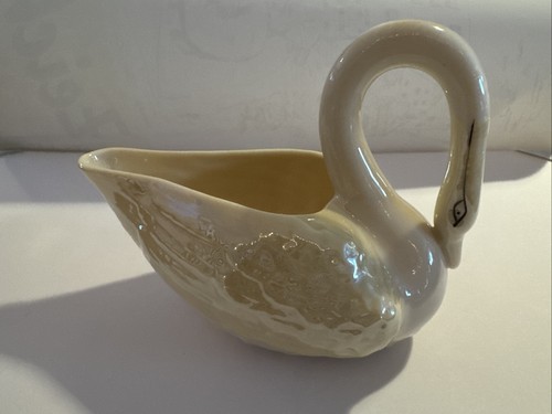 Belleek pottery swan jug - pottery,