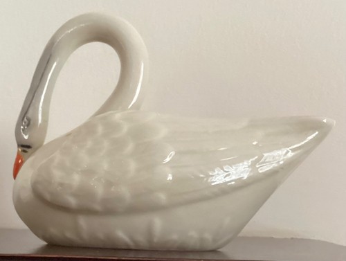 Belleek parian china swan - belleek,