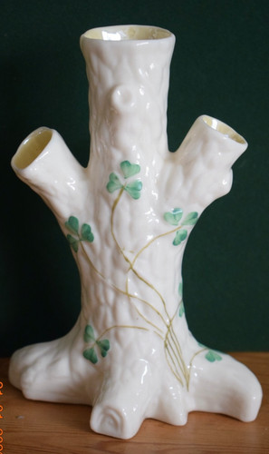 Belleek tree trunk spill vase - tree,