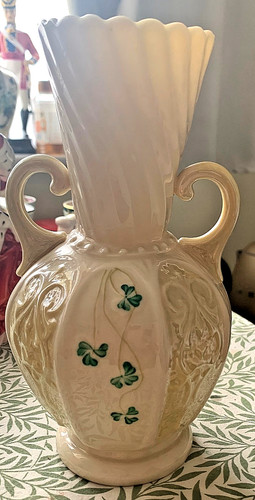 Belleek ireland shamrock vase - ireland,
