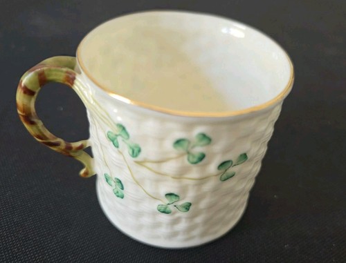 Belleek mug shamrock - belleek,