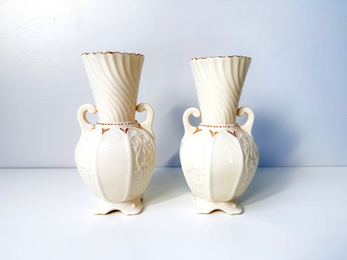 Pair belleek second - of,