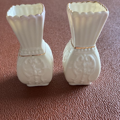 Vintage belleek bud vases - vintage,