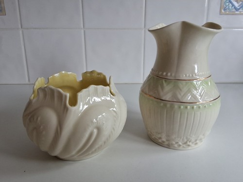 Vintage belleek vase - vase, bowl